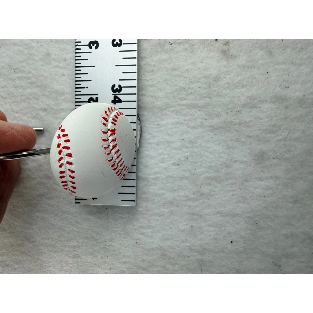 Set of 12 Baseball Shower Curtain Hooks White Red Stitching Sports Theme Decor